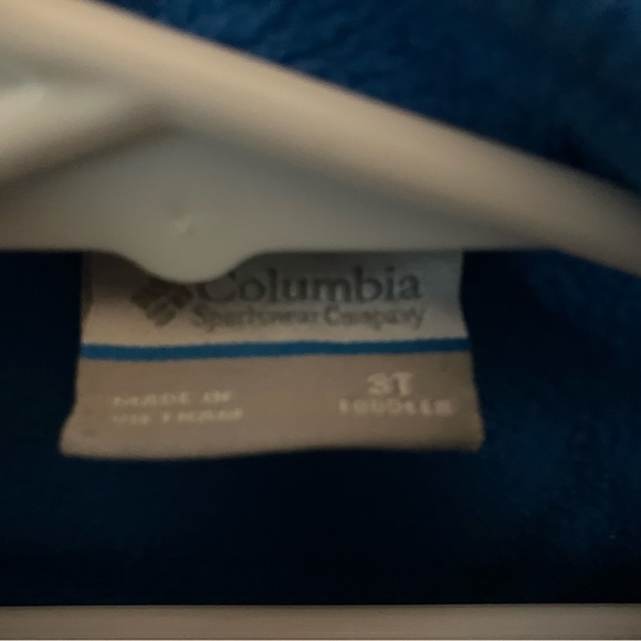 Columbia Blue Fleece Jacket 3t - Picture 3 of 5